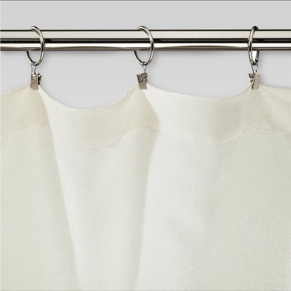 2pk Light Filtering Farrah Curtain Panel UV Protection-Adjustable Rods and Clips - Picture 2 of 16